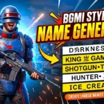 BGMI style name generator tool on BGMITools.com — stylish name with fonts and symbols