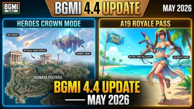 BGMI 4.4 Update Release Date, Heroes Crown
