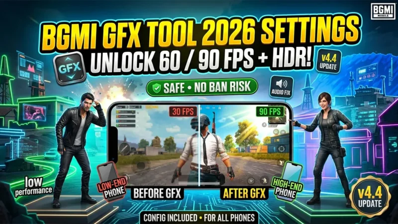BGMI GFX Tool Settings 2026: 60/90 FPS, HDR