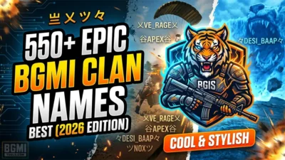 550+ Best BGMI Clan Names