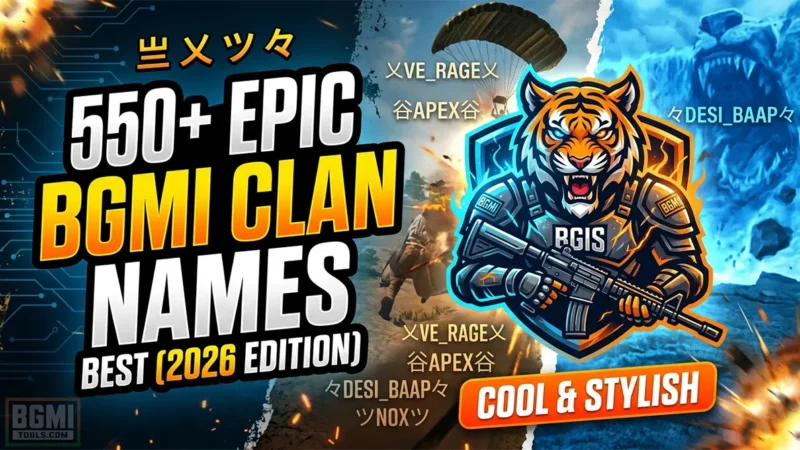 550+ Best BGMI Clan Names