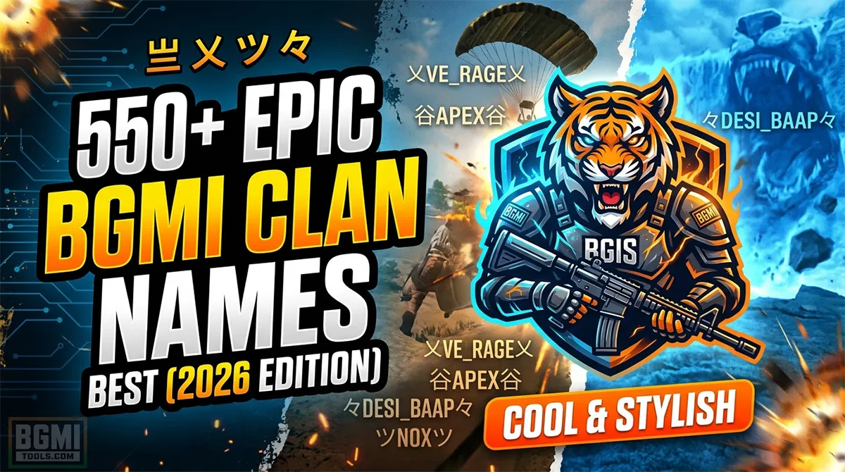 550+ Best BGMI Clan Names